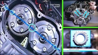 MercedesBenz engine timing chain check and adjust and exchange balance shaft sprocket M272 M273 [upl. by Bendicta550]