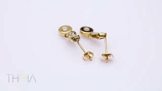 Cz Stone Round Design CZ 925 Silver Stud Earrings Jewelry [upl. by Celinda796]