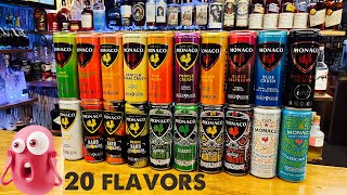 MONOCO Cocktails review We try 20 different flavors of MONOCO Cocktail in a can RTD cocktails [upl. by Anne-Corinne]