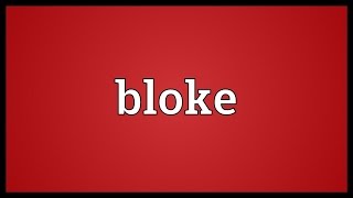 Bloke Meaning [upl. by Ahsiuq20]