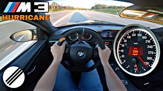 340kmh  BMW INFINITAS HURRICANE M3 TOP SPEED DRIVE ON GERMAN AUTOBAHN 🏎 [upl. by Ttelrahc]