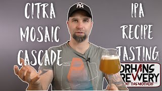 Mosaic Cascade Citra Double Dry Hopped IPA  all grain Recipe and Tasting [upl. by Enyrehtak752]