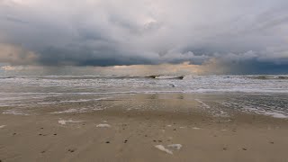 Stürmische Nordsee Originalsound mit Wind und Meeresrauschen in 5K [upl. by Hpesojnhoj560]