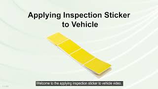 Applying Inspection Sticker to Vehicle [upl. by Natale580]