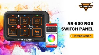 Auxbeam® AR600 6 Gang Switch Panel with APP Off Road Lights Controller [upl. by Musa]