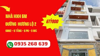 Bán nhà hxh đường hương lộ 2  64m2 5 tầng sổ hồng hoàn công đầy đủ ĐT 0935268639 [upl. by Adnalohs]