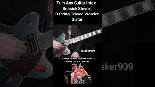 Turn Any Guitar into Seasick Steves 3 String Trance Wonder Guitar shorts [upl. by Halda]