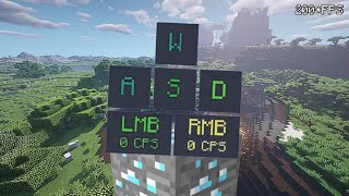 RGB Keystrokes With Cps Counter For MCPE 120 Fps Boost [upl. by Nairolf371]