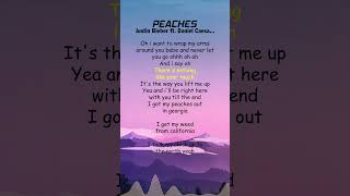 Justin Bieber ft Daniel Caesar Giveon  Peaches Lyrics shorts [upl. by Cho459]