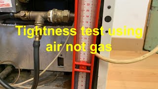 TIGHTNESS TEST USING AIR gas tutorial on carrying out a tightness test and find a leak using air [upl. by Einafit845]