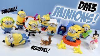 Despicable Me 3 Minions McDonalds Happy Meal Toys 2017 Complete Set Review [upl. by Ahtiek]