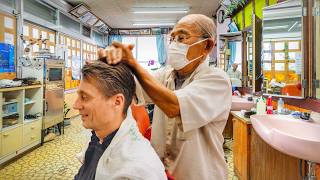 💈 Local Shave w Friendly Old School 82YearOld Okinawan Barber  Nago Japan [upl. by Carey]