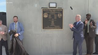 Bibb County unveils plaque at the Atrium Health Amphitheater [upl. by Akeryt]