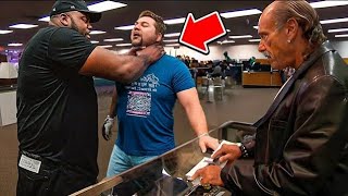 Man Attempts to KO Les Gold Then Gets DROPPED By Security [upl. by Lagiba657]