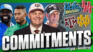 Latest College Football Commitments ✍️ 🏈  Texas AampM Notre Dame UCLA Houston [upl. by Valerle917]