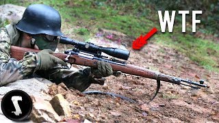 Real Wartime Mauser Kar98k to Airsoft Gun Conversion in ACTION [upl. by Helbonnas]