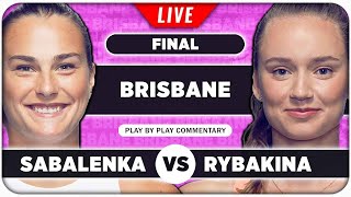 SABALENKA vs RYBAKINA • Brisbane International 2024 Final • LIVE Tennis PlaybyPlay Stream [upl. by Ulita570]