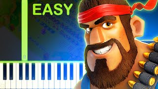 BOOM BEACH THEME  EASY Piano Tutorial [upl. by Derinna]