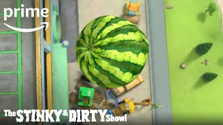 The Stinky amp Dirty Show  Season 2 Part 2  Clip Watermelon  Prime Video Kids [upl. by Kirbie]