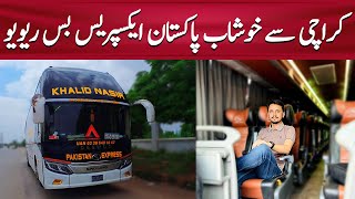 Karachi to Khushab Pakistan Express Khalid Nasir Bus Review  Kinglong Daewoo Bus  PKBUSES [upl. by Aerahs]