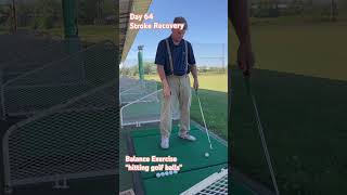 Medullary Stroke affected entire right side creativerehab golfswing strokerehab humbling [upl. by Arba574]