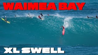 SURFING XL WAIMEA BAY 4K Raw Storm Swell [upl. by Fenelia79]