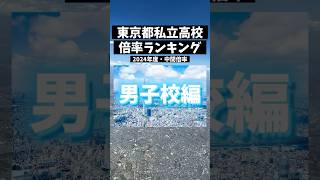 【入試雑学】東京都私立高校倍率ランキング・男子校編受験 [upl. by Ytteb]