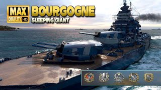 Battleship Bourgogne Great start amp nice hunt  World of Warships [upl. by Karab]