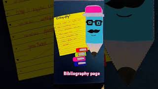 Bibliography page decoration for project file shortsvideo youtubeshorts art decoration [upl. by Ahsrav]