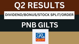 PNB gilts Q2 Results 2025  Pnb gilts result Today  PNB Gilts Share Latest [upl. by Madai]