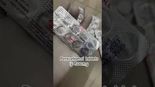 Paracetamol tablets ip 500mg pcm paracetamol paracetamoltablet fever dard [upl. by Scrogan]