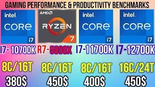 I712700KF VS R75800X VS I711700K VS I710700K BEST GAMING CPU IN 2021 [upl. by Ttebroc316]