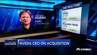 Nvidia CEO Jensen Huang on Mellanox acquisition [upl. by Inaboy]