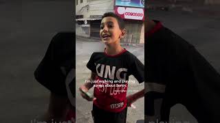 Palestinian boy confronts Israeli forces with resistance song  AJ shorts [upl. by Atinele]