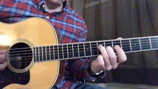 Cattle in the Cane  Basic Version  Bourgeois Slope D  Flatpicking Guitar [upl. by Idette]