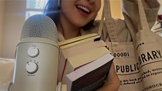 ASMR  BARNES amp NOBLE HAUL🤎📚book tapping  whisper rambles [upl. by Otrebogir]