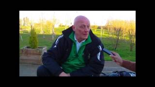 Aylesbury United 10 Egham Town Glyn Creaser Interview [upl. by Annelak]