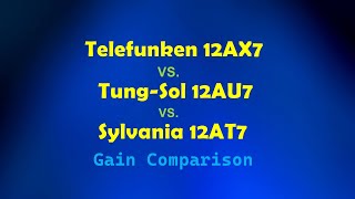 Telefunken 12AX7 vs Tung Sol 12AU7 vs Sylvania 12AT7 [upl. by Atteynod]