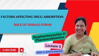 Factors affecting Drug Absorption Role of Dosage Forms Lecture5 [upl. by Dom]