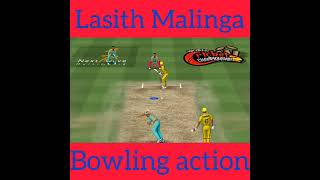 Lasith Malinga bowling action in wcc2 Cricket [upl. by Decrem148]