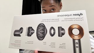 Unboxing my NEW Dyson Hair dryer [upl. by Ecargyram713]