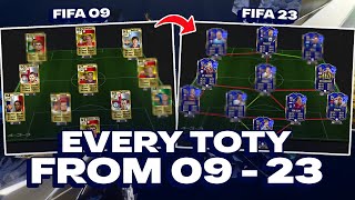 EVERY TEAM OF THE YEAR TOTY FROM FIFA 09 TO FIFA 23 [upl. by Benn]