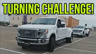 DUALLY TURNING TEST DENALI vs F350 vs F450 Who will dominate [upl. by Eisenstark148]