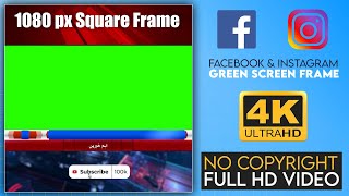 Green Screen Facebook Frame  No Copyright Video  Royalty Free [upl. by Engedus]