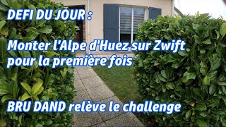 LALPE DHUEZ sur Zwift pour la première fois de sa vie sans entrainement [upl. by Atilek]