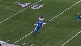 Kerby Joseph CELEBRATES INT MIDPLAY 🤣 Lions vs Vikings 2023 Highlights [upl. by Manheim466]