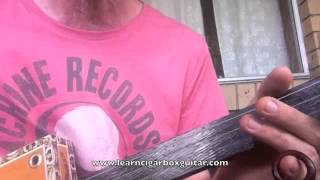 How to play Roadhouse Blues on a cigar box guitar [upl. by Leena]