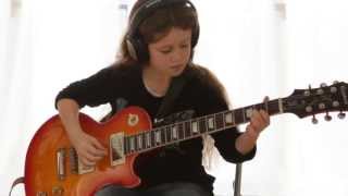 Alright Now Guitar Solo  9 year old guitarist Lucy Gowen [upl. by Darach]