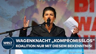 MACHTWORT VON WAGENKNECHT „Nicht kompromissbereit“ Jetzt wackeln Koalitionsgespräche in Thüringen [upl. by Capone]