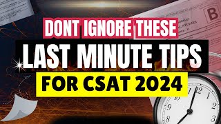 UPSC CSATLAST MINUTE TIPS AND TRICKS by Aayush Sir  ias ips csat averages upsc [upl. by Pirbhai]